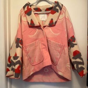 Anthropologie Floral Blanket Jacket Kimono